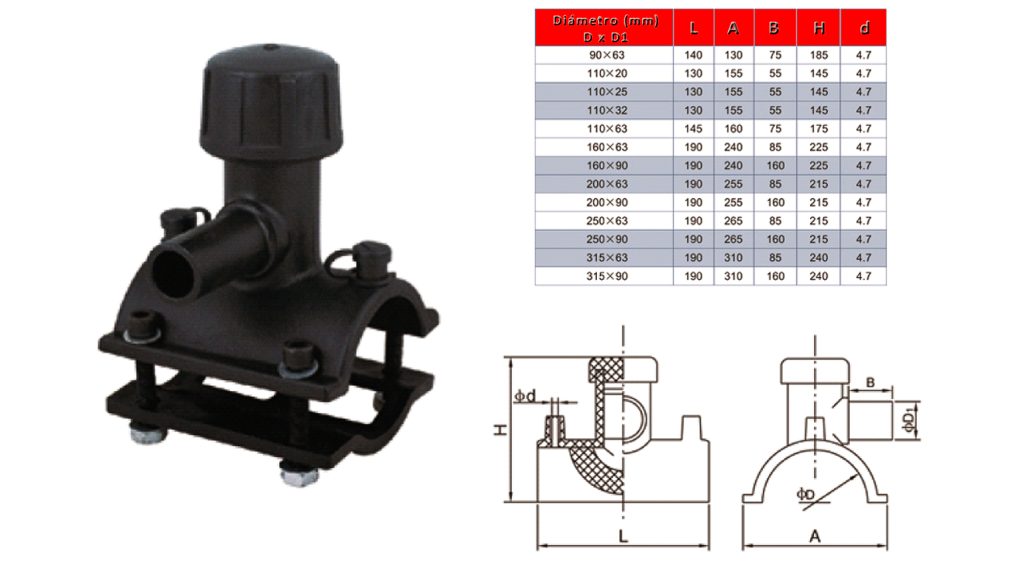 Arranque autoperforante tapping tee